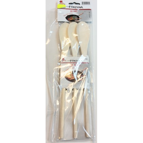 סט 3 כפות עץ