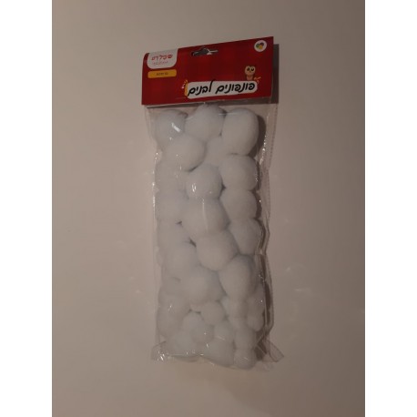 פונפונים לבנים