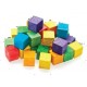 קוביות עץ צבעוני 49 יחידות